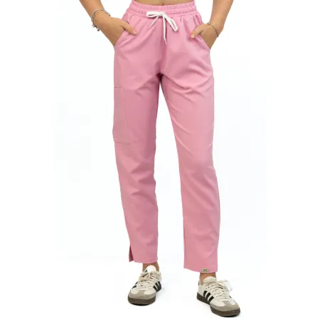 Spodnie medyczne MEDI TEDDY - VELVERDA VITAL PINK